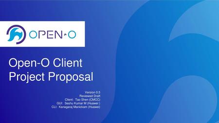 Open-O Client Project Proposal