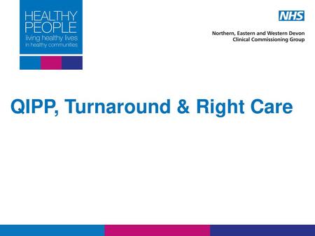 QIPP, Turnaround & Right Care