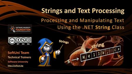 Strings and Text Processing