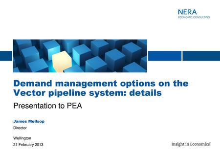 Details of demand management options