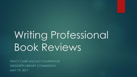 Writing Professional Book Reviews