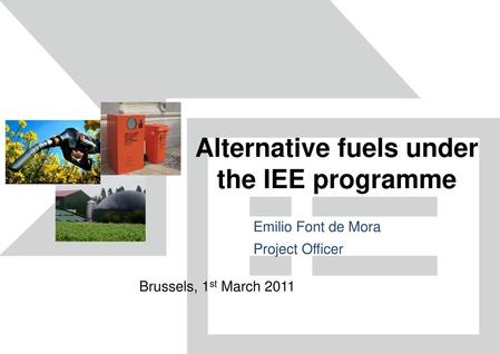 Alternative fuels under the IEE programme