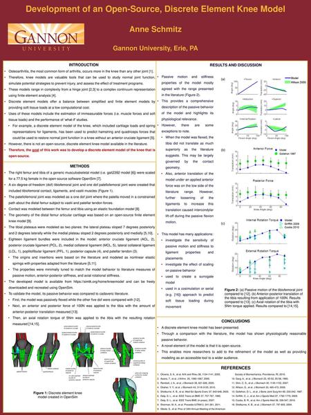 Development of an Open-Source, Discrete Element Knee Model