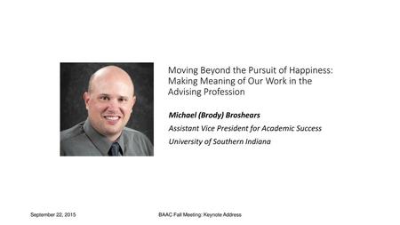 BAAC Fall Meeting: Keynote Address