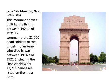 India Gate Memorial, New Dehli, India