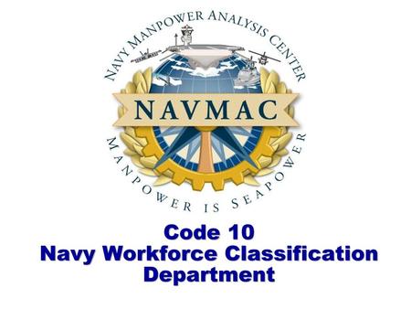 Code 10 Navy Workforce Classification Department