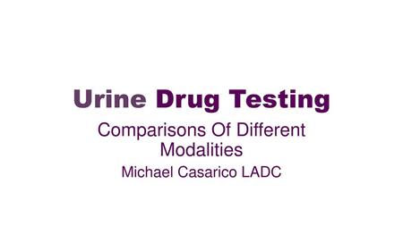 Comparisons Of Different Modalities Michael Casarico LADC