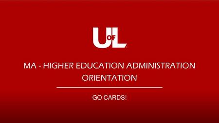 MA - HIGHER EDUCATION ADMINISTRATION