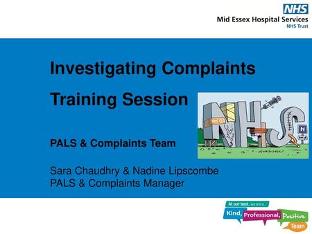 Investigating Complaints Training Session