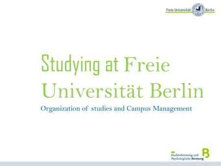 Studying at Freie Universität Berlin