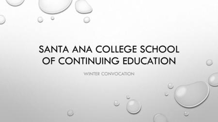 Santa Ana College School of Continuing Education