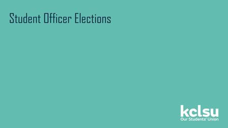 Student Officer Elections