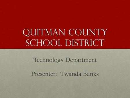 Quitman County school district