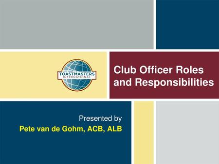 Club Officer Roles and Responsibilities