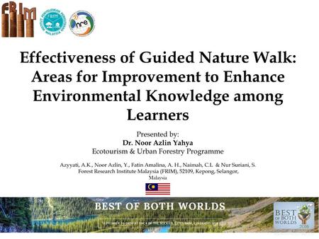 Effectiveness of Guided Nature Walk: