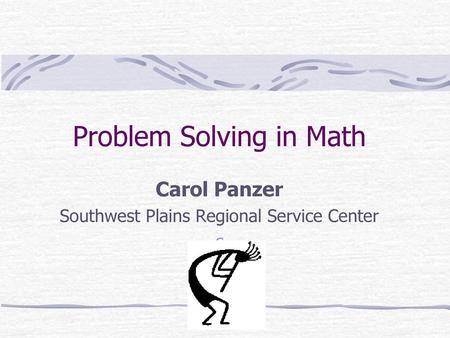 Problem Solving in Math