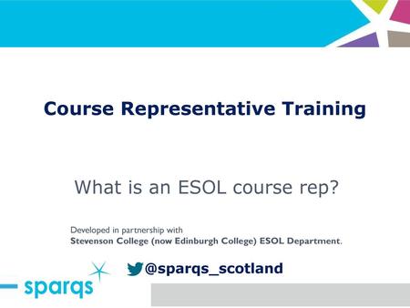 Course Representative Training