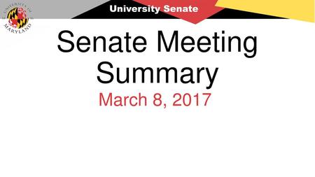 Senate Meeting Summary