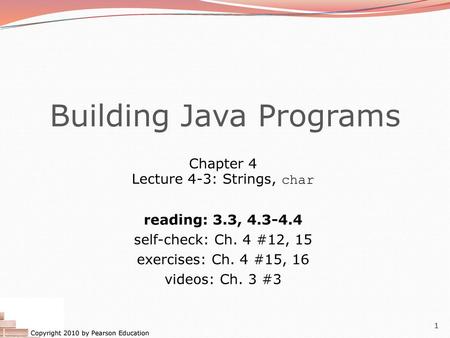 Building Java Programs