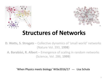 Structures of Networks