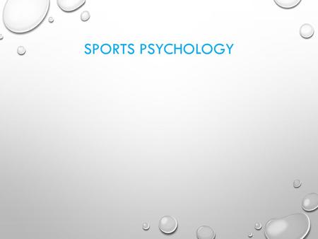 Sports Psychology.