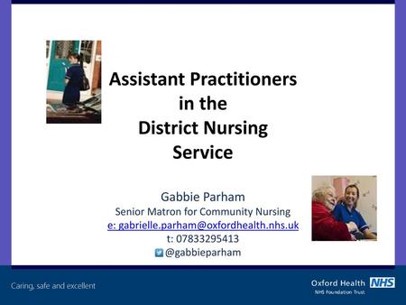 Assistant Practitioners in the District Nursing Service