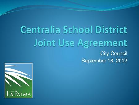 Centralia School District Joint Use Agreement