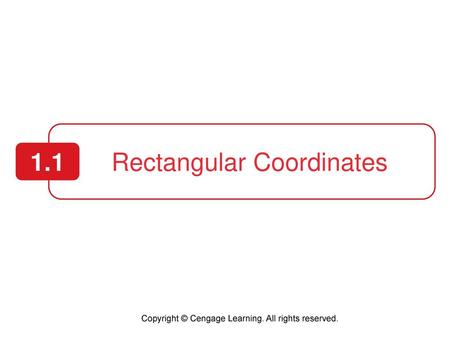 Rectangular Coordinates