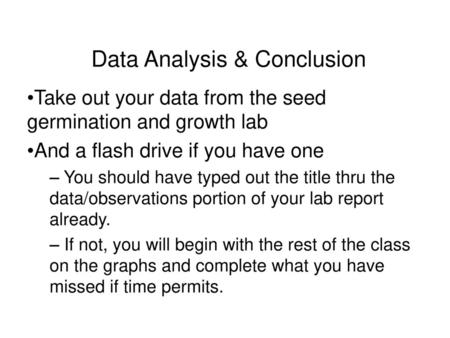 Data Analysis & Conclusion