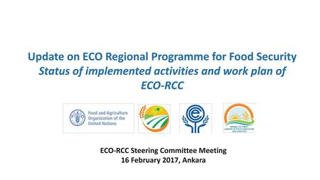 ECO-RCC Steering Committee Meeting 16 February 2017, Ankara