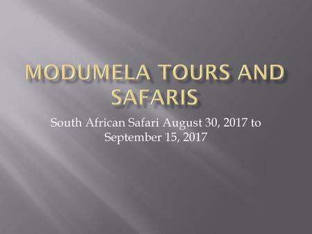 Modumela Tours and Safaris