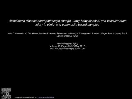 DOI: /j.neurobiolaging