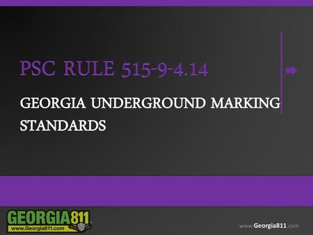 Georgia underground marking standards