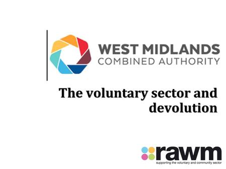 The voluntary sector and devolution