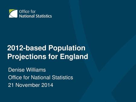 2012-based Population Projections for England