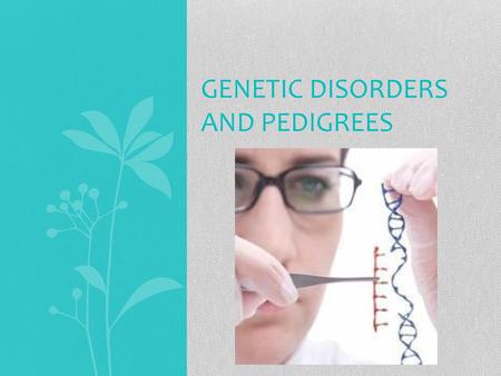 Genetic disorders and pedigrees