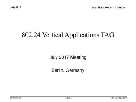 Vertical Applications TAG