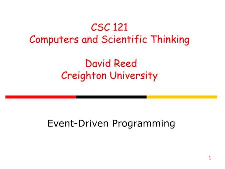 Event-Driven Programming