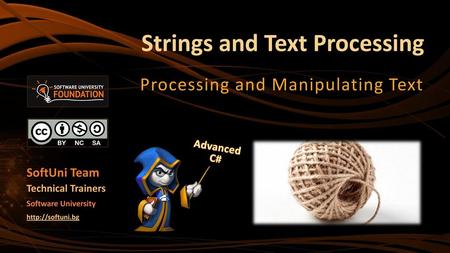 Strings and Text Processing