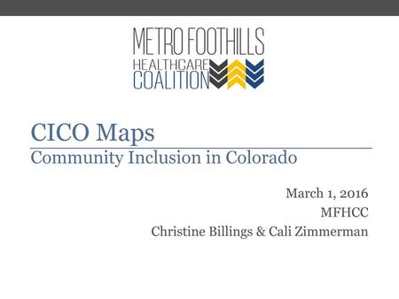 CICO Maps Community Inclusion in Colorado