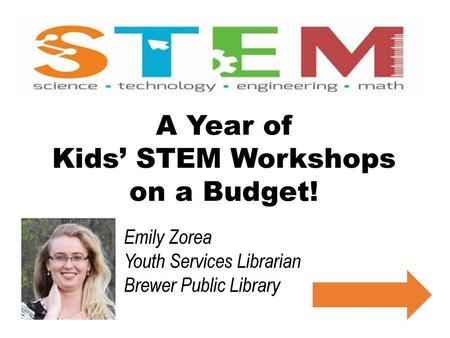 A Year of Kids’ STEM Workshops on a Budget! Emily Zorea