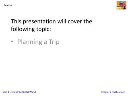 This presentation will cover the following topic: