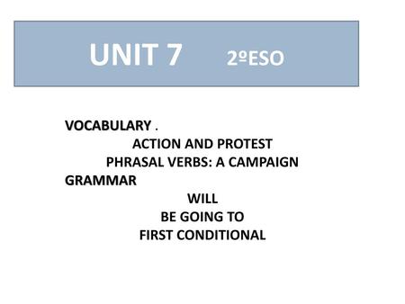 PHRASAL VERBS: A CAMPAIGN