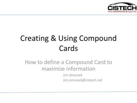 Creating & Using Compound Cards