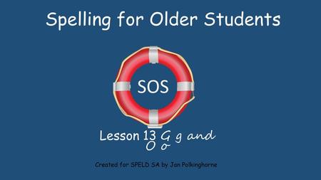 Spelling for Older Students