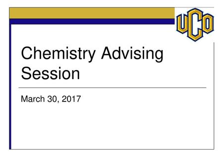 Chemistry Advising Session