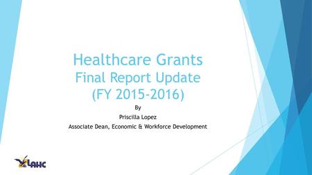 Healthcare Grants Final Report Update (FY )