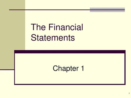 The Financial Statements