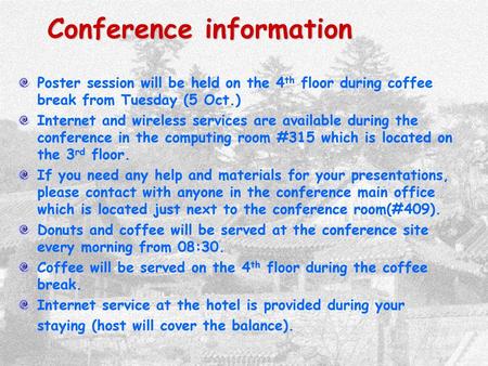 Conference information