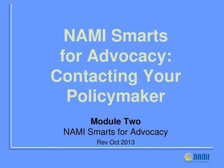 for Advocacy: Contacting Your Policymaker